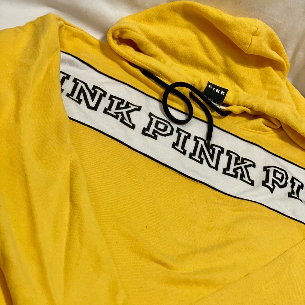 YELLOW,  PINK Victoria Secret Sweatshirt; Size M